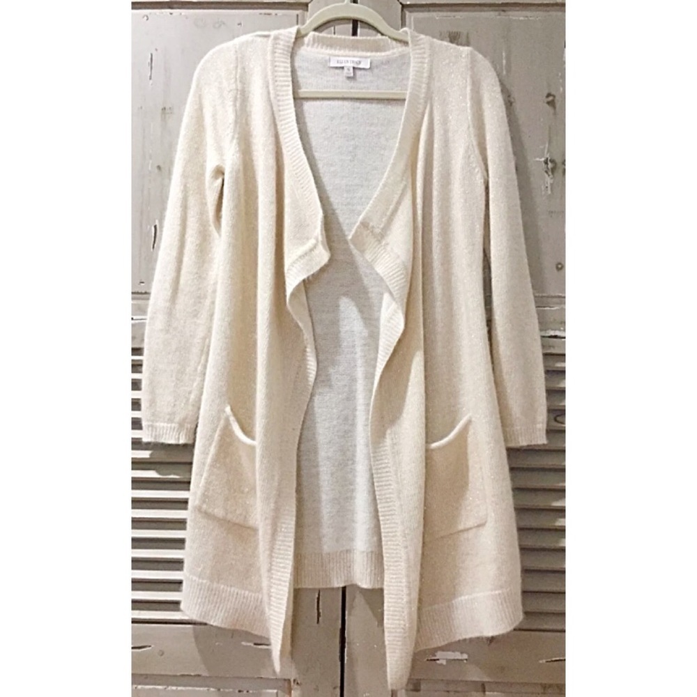 ELLEN TRACY Lightweight Knit Open Front Duster